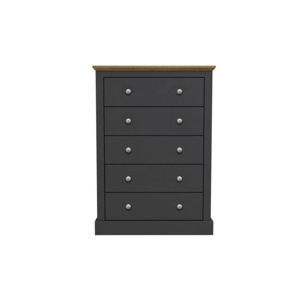 devon-5-drawer-chest-charcoal Devon 5 Drawer Chest