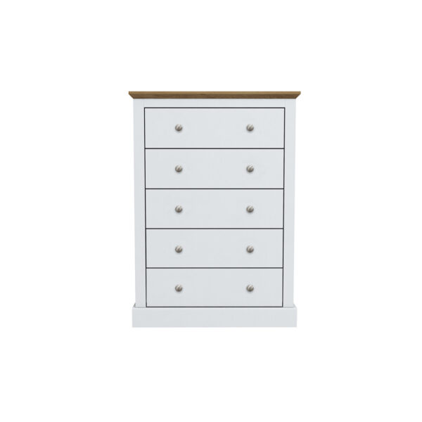 devon-5-drawer-chest-white Devon 5 Drawer Chest