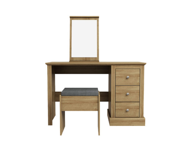 devon-dressing-table-set-oak- Devon Dressing Table Set