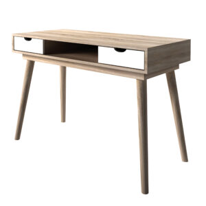 Scandi Desk Oak With Drawers