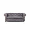 Astor 2 seater fix grey Astor Chesterfield 2 Seater Sofa - Grey Suede