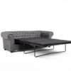 Astor Chesterfield 3 Seater Sofa Bed - Grey Suede