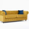 Hilton Chesterfield Velvet 3 + 2 Seater Sofa Set