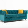 Hilton Chesterfield Velvet 3 + 2 Seater Sofa Set