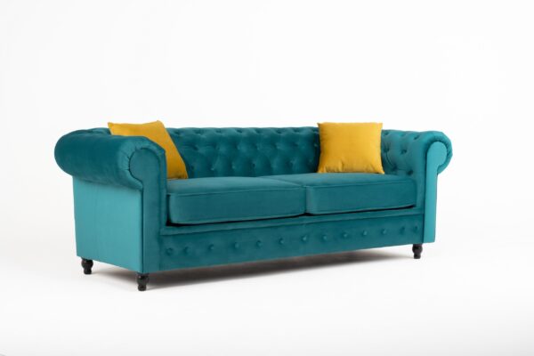 Hilton Chesterfield Velvet 3 + 2 Seater Sofa Set