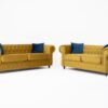Hilton Chesterfield Velvet 3 + 2 Seater Sofa Set