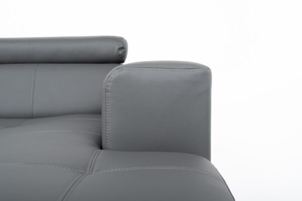 Lema Corner Sofa Bed - Grey Eco Leather