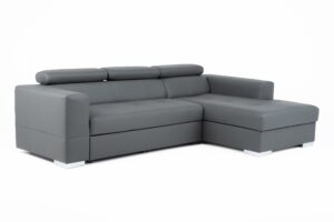 Lema Corner Sofa Bed - Grey Eco Leather