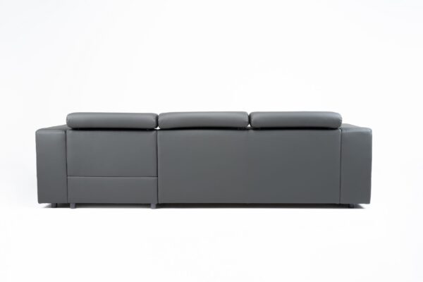 Lema Corner Sofa Bed - Grey Eco Leather