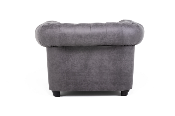 Astor Chesterfield Armchair - Grey Eco Leather