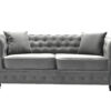 hilton 2 asphalt plush Hilton Chesterfield Velvet 2 Seater Sofa