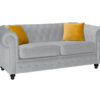 hilton 2 silver plush (1) Hilton Chesterfield Velvet 2 Seater Sofa