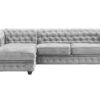 imperial left corner silver FAB Imperiale Chesterfield Corner Chaise Sofa