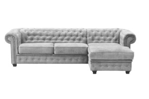 imperial right corner silver FAB Imperiale Chesterfield RH Corner Chaise Sofa