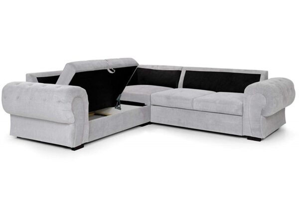 nico corner silver FAB Nico Corner Sofa Bed with Storage