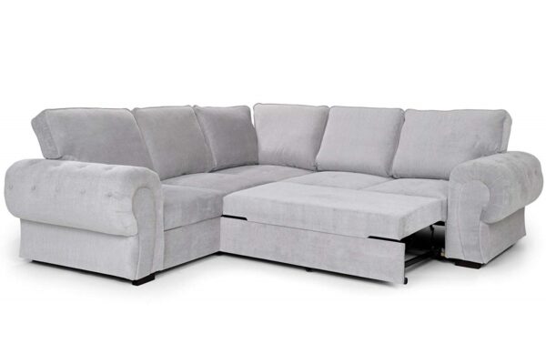 nico full corner silver FAB (1) Nico Corner Sofa Bed with Storage