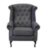 wingaback charcoal linosso (1) Lizzy Wingback Armchair
