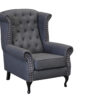 wingaback charcoal linosso Lizzy Wingback Armchair