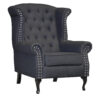 wingback black linosso Lizzy Wingback Armchair