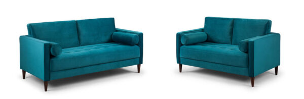 honeypot-furniture-harper-sofa-plush-teal-32-set__34116 Hayward 3 Seater in Teal Velvet Sofa