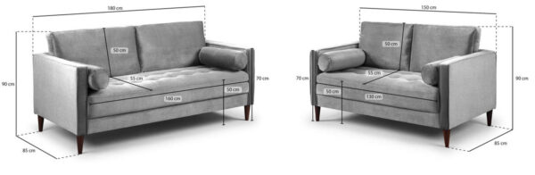 honeypot-furniture-harper-sofa-plush-teal-32-set__91671 Hayward 3 Seater in Teal Velvet Sofa