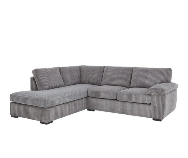 Amalfi Left Hand Corner Chaise Sofa in Grey Jumbo Cord