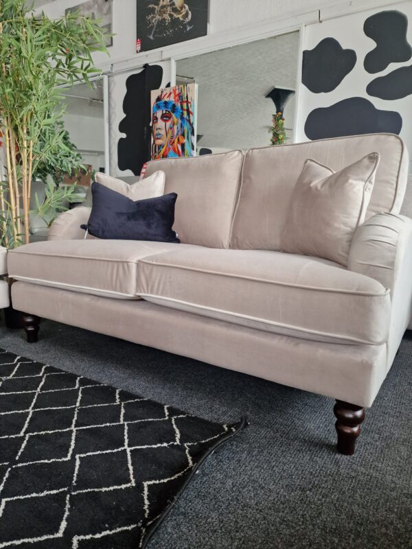 20230809_122318 Rupert 3 + 2 Seater Sofa Set in Beige Velvet