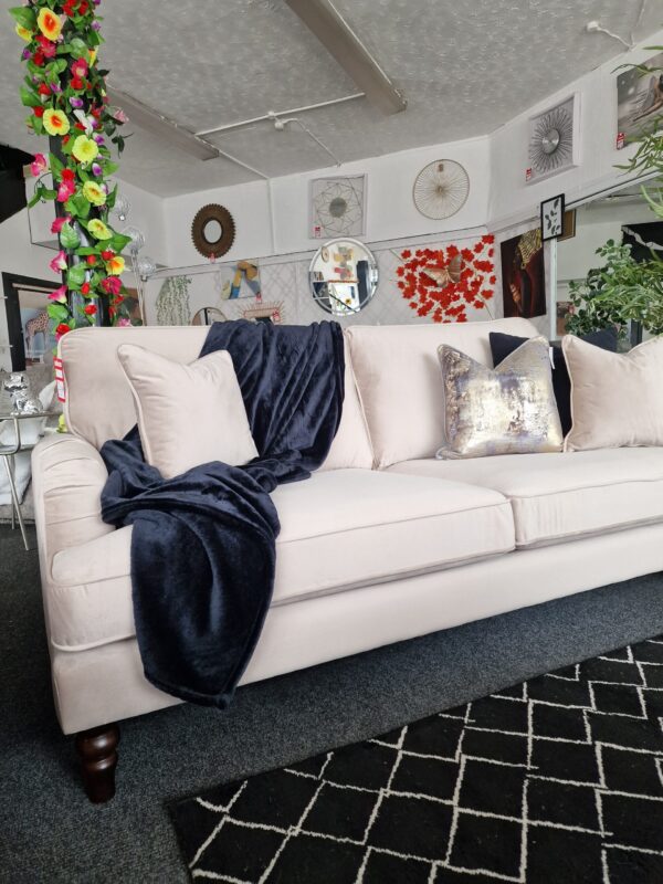20230809_122322 Rupert 3 + 2 Seater Sofa Set in Beige Velvet