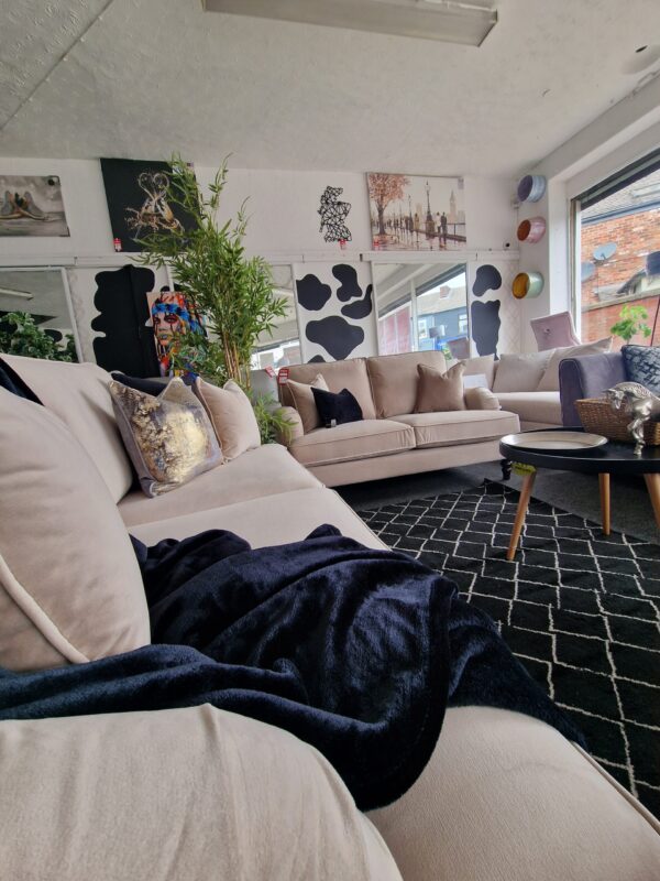 20230809_122432 Rupert 3 + 2 Seater Sofa Set in Beige Velvet