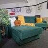 20231005_114902 Kieron Forest Green Velvet Universal Chaise Sofa Bed with Storage