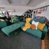 20231005_115031 Kieron Forest Green Velvet Universal Chaise Sofa Bed with Storage