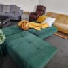 20231005_115130 Kieron Forest Green Velvet Universal Chaise Sofa Bed with Storage