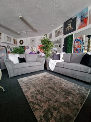 20240211_142201 Dury 3 + 2 Seater Sofa Set in Granite Grey Fabric