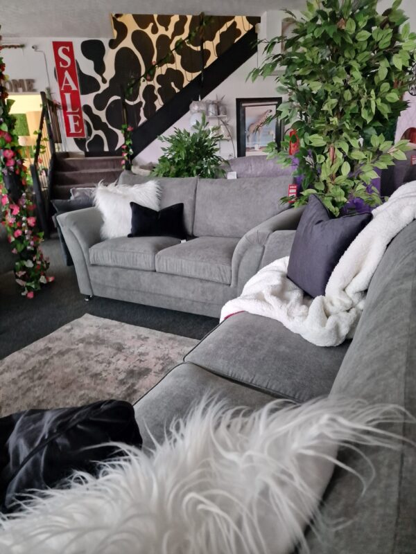 20240211_142356 Dury 3 + 2 Seater Sofa Set in Granite Grey Fabric