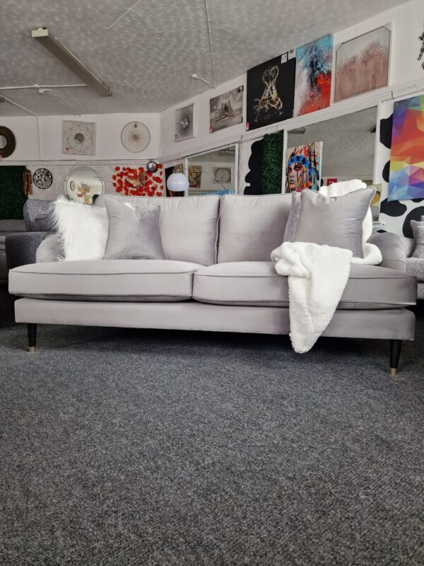 Rupert 3 + 2 Seater Sofa Set in Grey Velvet