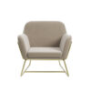 Charles-Armchair-Beige Charley Beige Velvet Accent Chair with Gold Legs