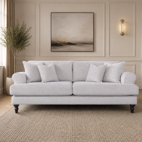 Heritage 3 Seater Sofa + Snuggler in Legacy Silver