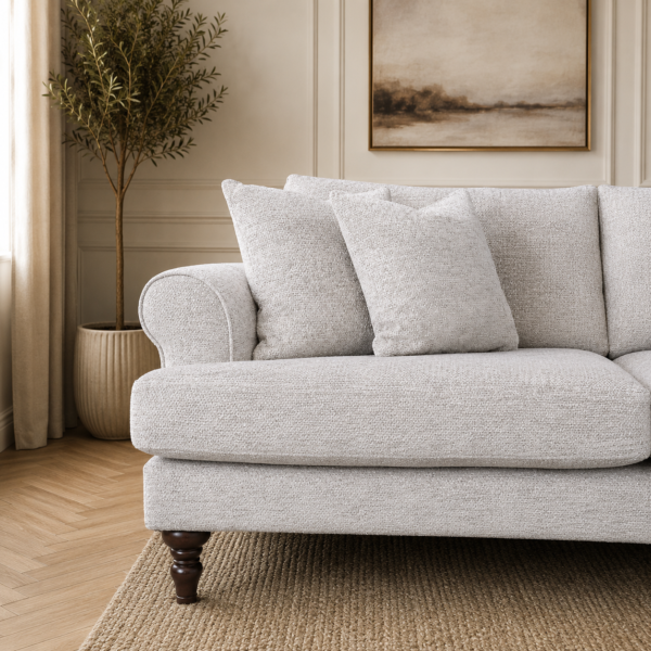Heritage 3 Seater Sofa + Snuggler in Legacy Silver