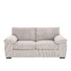 amalfi2strsilve Amalfi 2 Seater in Silver Jumbo Cord