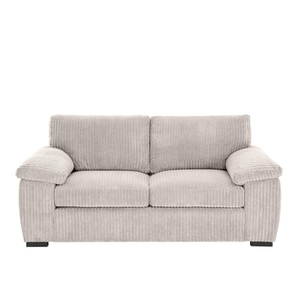 amalfi2strsilve Amalfi 2 Seater in Silver Jumbo Cord