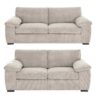 Amalfi 3 + 2 Seater Sofa Set in Cream Jumbo Cord