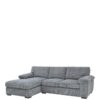 amalfiLHchaise Amalfi Left Hand Chaise L Shape Corner Sofa in Grey Jumbo Cord