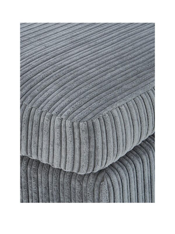 Amalfi Right Hand Chaise L Shape Corner Sofa in Grey Jumbo Cord