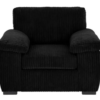 Amalfi Armchair in Black Jumbo Cord
