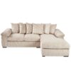 amalfichaisecreamscat Amalfi Right Hand Chaise L Shape Corner Sofa in Cream Jumbo Cord