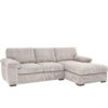 amalfichaiselhsilv Amalfi Right Hand Chaise L Shape Corner Sofa in Silver Jumbo Cord