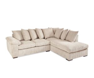 amalfirhcreamcorn Amalfi Right Hand Corner Chaise Sofa in Cream Jumbo Cord