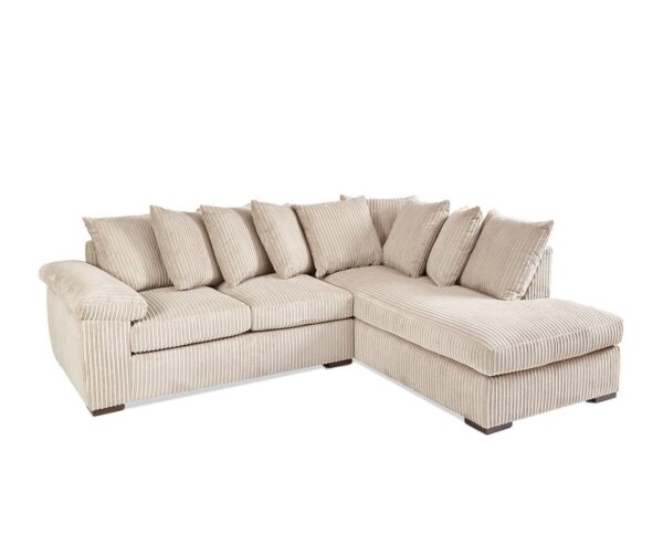 amalfirhcreamcorn Amalfi Right Hand Corner Chaise Sofa in Cream Jumbo Cord