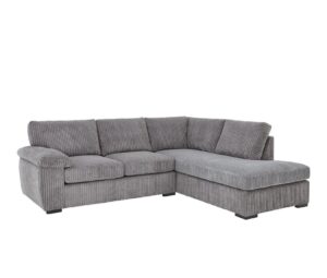 Amalfi Right Hand Corner Chaise Sofa in Grey Jumbo Cord
