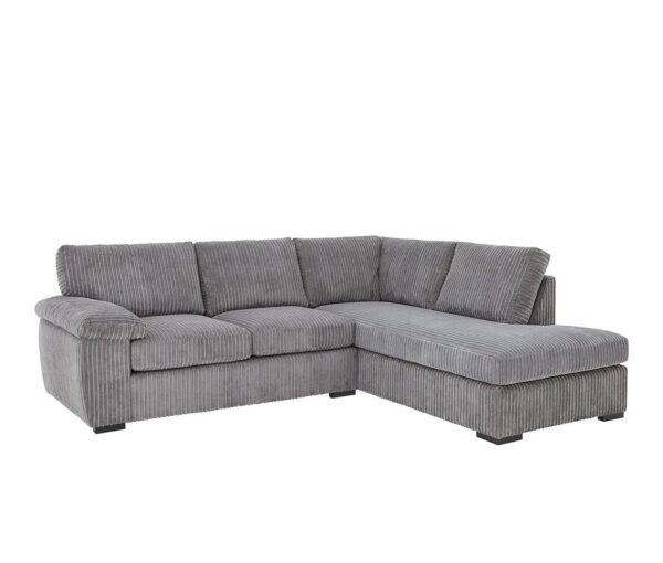 Amalfi Right Hand Corner Chaise Sofa in Grey Jumbo Cord